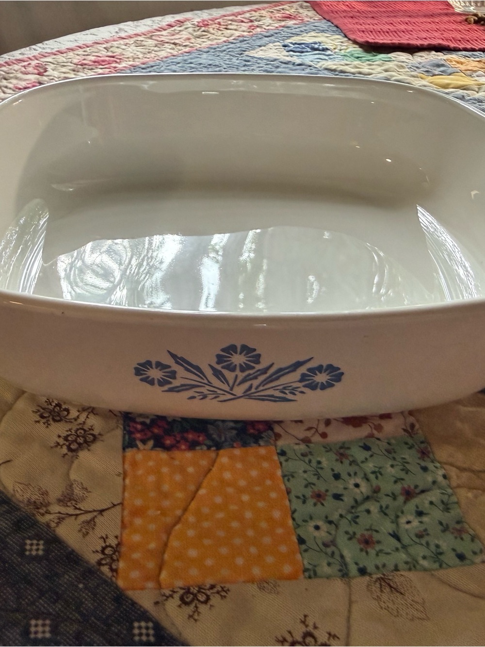 Vintage Corning Ware Blue Floral P-9-B 9” Square Casserole Dish USA